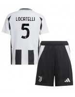 Juventus Manuel Locatelli #5 Hjemmedraktsett Barn 2024-25 Korte ermer (+ bukser)